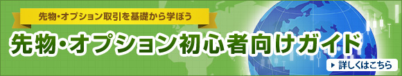 先物・オプション取引を基礎から学ぼう 先物・オプション初心者向けガイド 詳しくはこちら