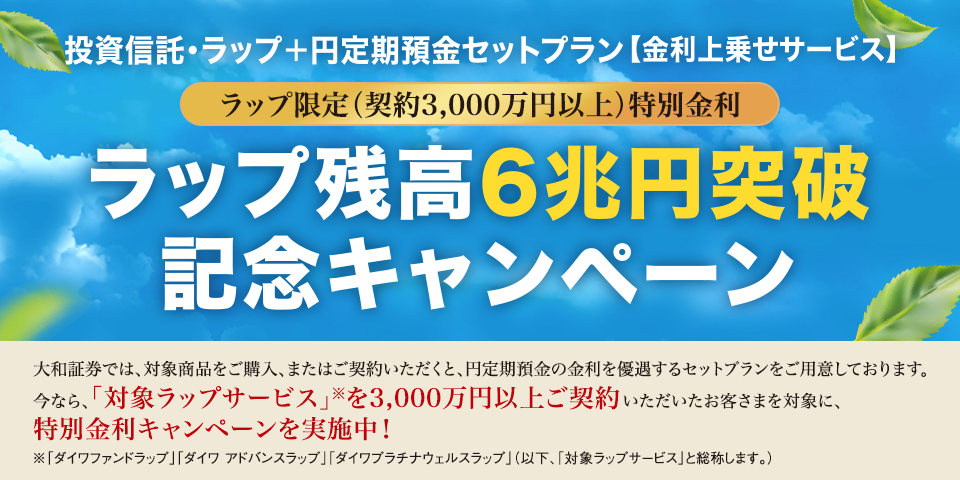 ラップ限定特別金利　ラップ残高6兆円突破記念キャンペーン