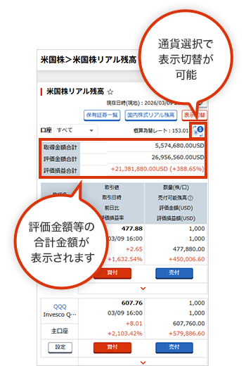 米国株リアル残高