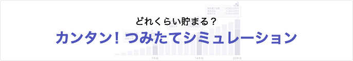 どれくらい貯まる？カンタン！つみたてシミュレーション