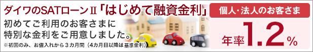 ダイワのSATローンⅡ「はじめて融資金利」