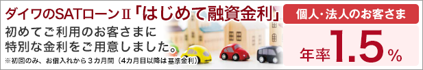 ダイワのSATローンⅡ「はじめて融資金利」