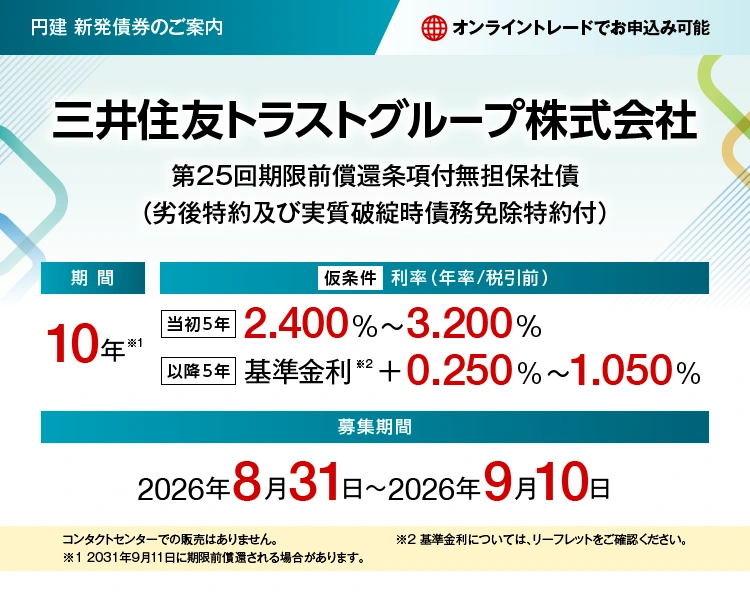 事業債MS社 仮条件