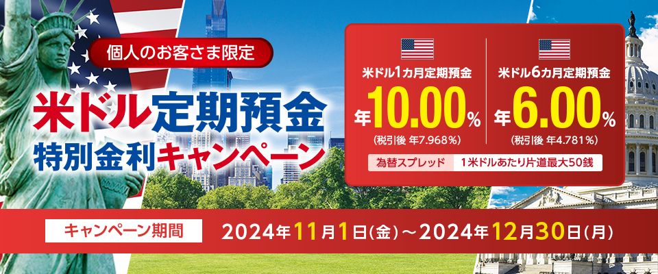米ドル定期特別金利キャンペーン