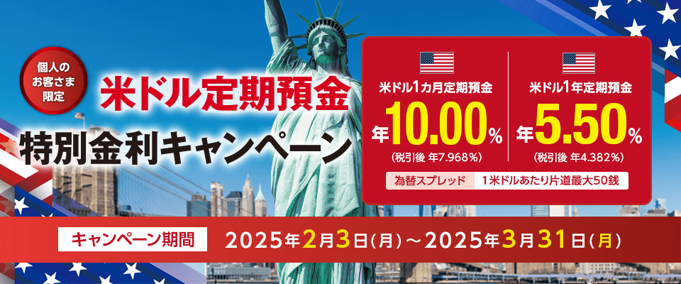 米ドル定期特別金利キャンペーン