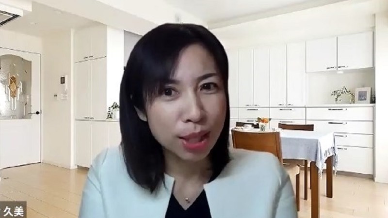 飯村久美さんが語っている様子